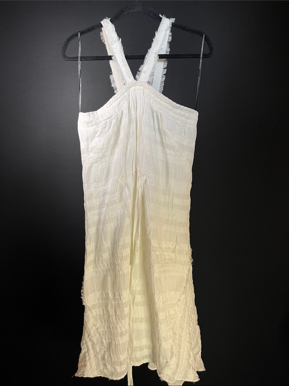 Josie Natori Women’s Cream Textured Strappy size 10 off white - Picture 3 of 6